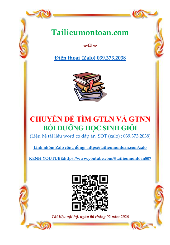 Chuyên đề tìm GTLN và GTNN